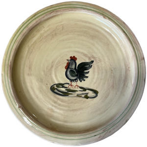 Ceramiche Virginia Italian Made Rooster Dinner Plate